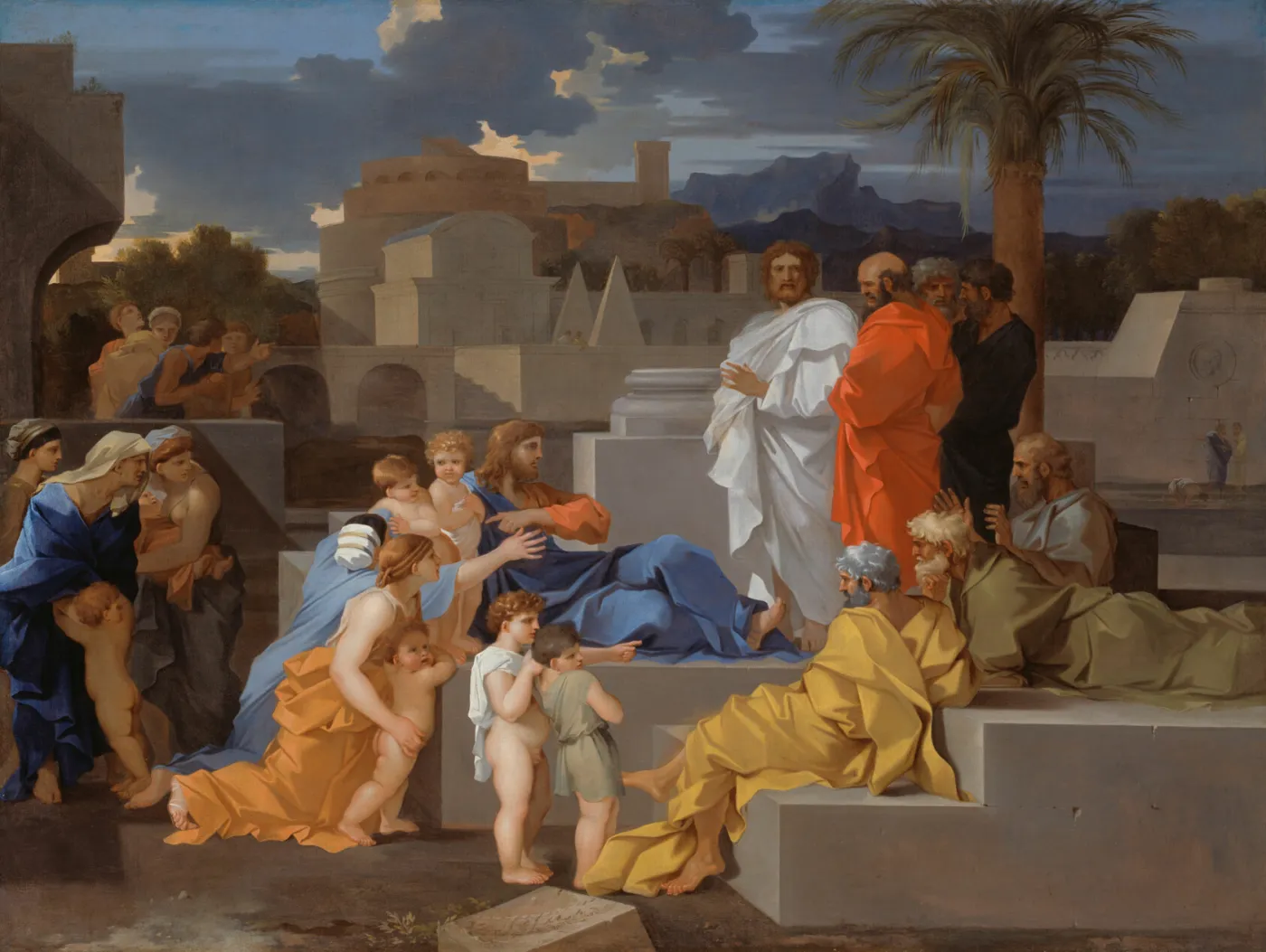 Christ Receiving the Children, a painting by Sébastien Bourdon