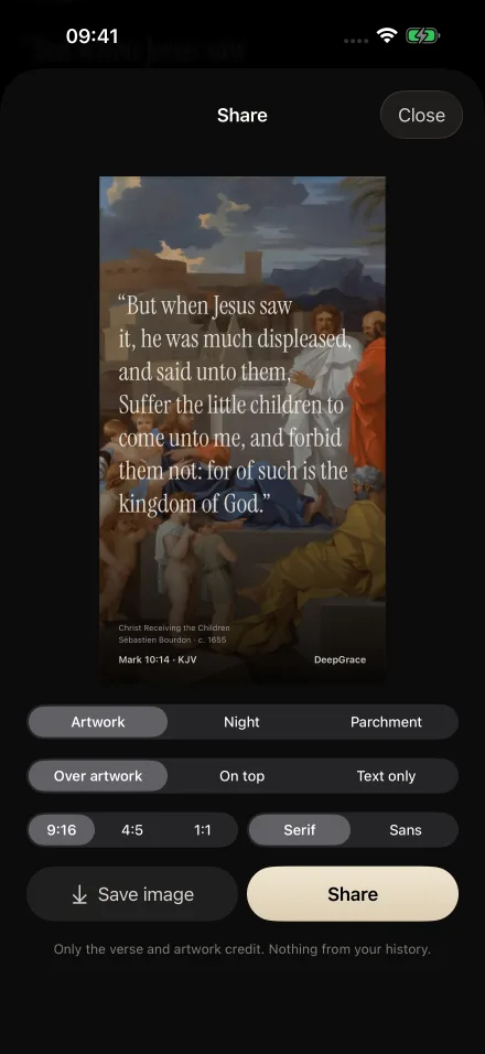 DeepGrace The Word screen